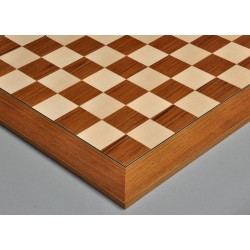 Tablero de ajedrez tradicional estándar de teca y ojo de pájaro de 2,25 "