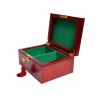 Caja de ajedrez premium - Burl rojo